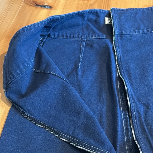 Utility Canvas Made in the USA Denim midi skirt. - Picture 7 of 7